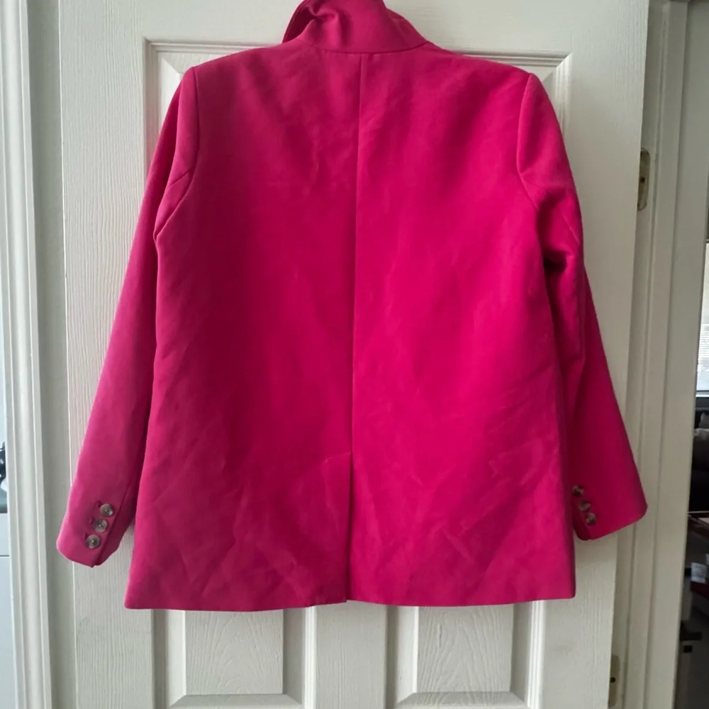 Old Navy Women's Fuchsia  Padded Shoulder Blazer - Picture 10 of 10
